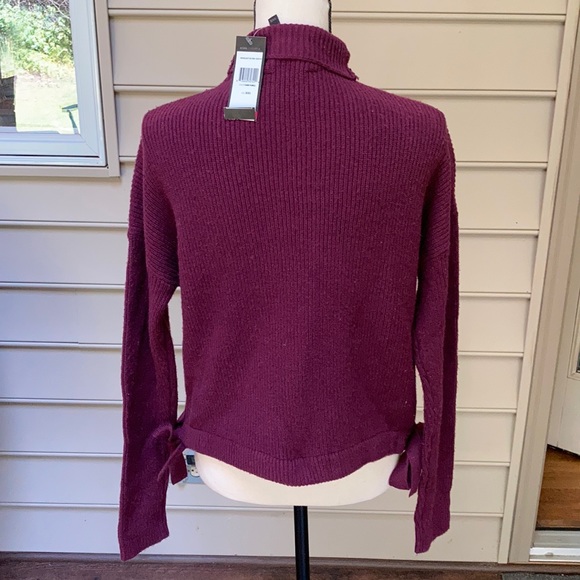 NWT BCBGMaxazria Bow-side Turtleneck Sweater - Picture 6 of 7